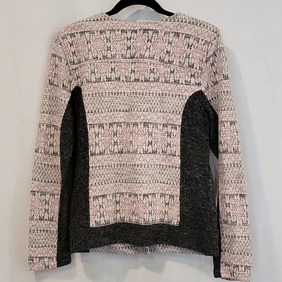 Lucky Brand Zip Sweater Cardigan soutwest asymmetrical fall size Medium - Picture 7 of 10